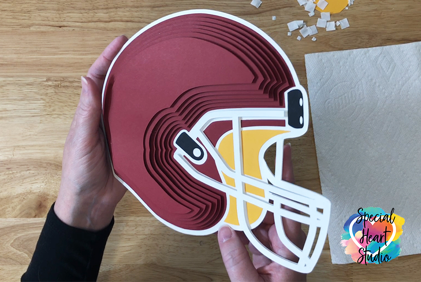 How to make a cardboard best sale football helmet