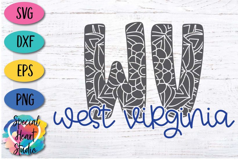 Download West Virginia Mandala SVG Cut File - Special Heart Studio