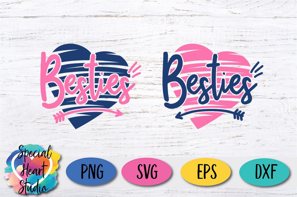 Download BESTIE A FREE SVG CUT FILE FOR BEST FRIENDS - SPECIAL HEART STUDIO