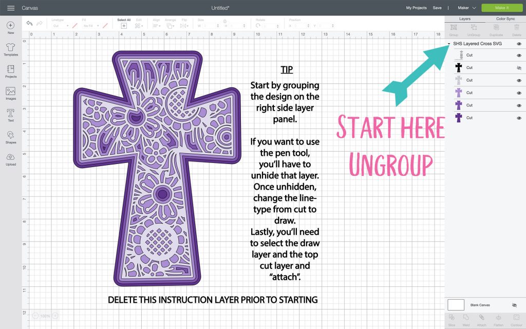 Download FREE LAYERED CROSS SVG - Special Heart Studio - Cut files ...