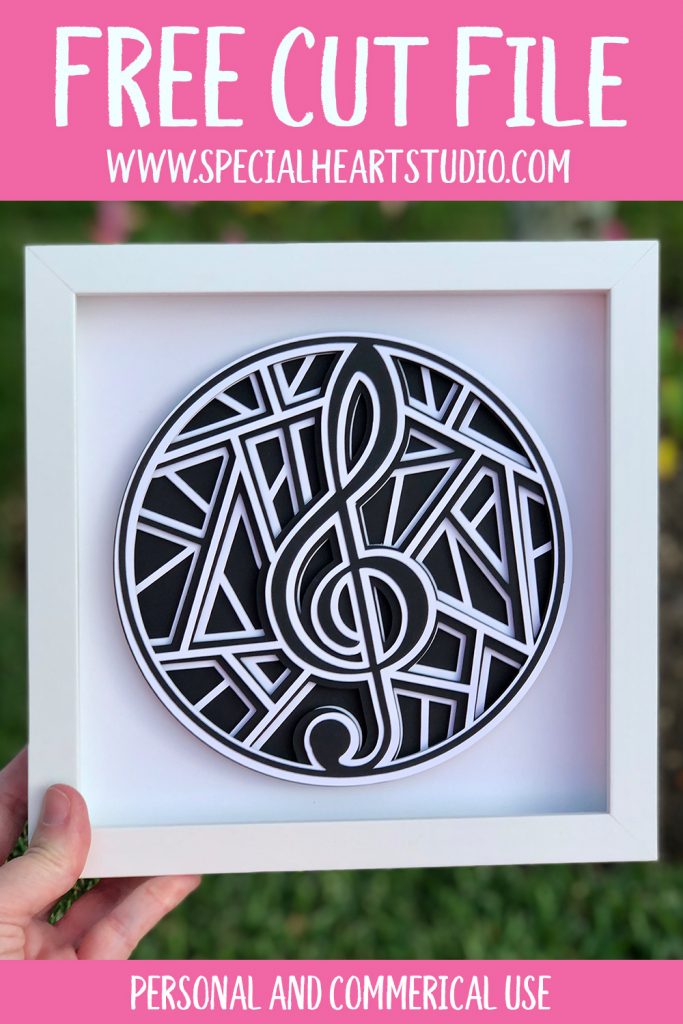 LAYERED TREBLE CLEF MANDALA FREE CUT FILE - SPECIAL HEART ...