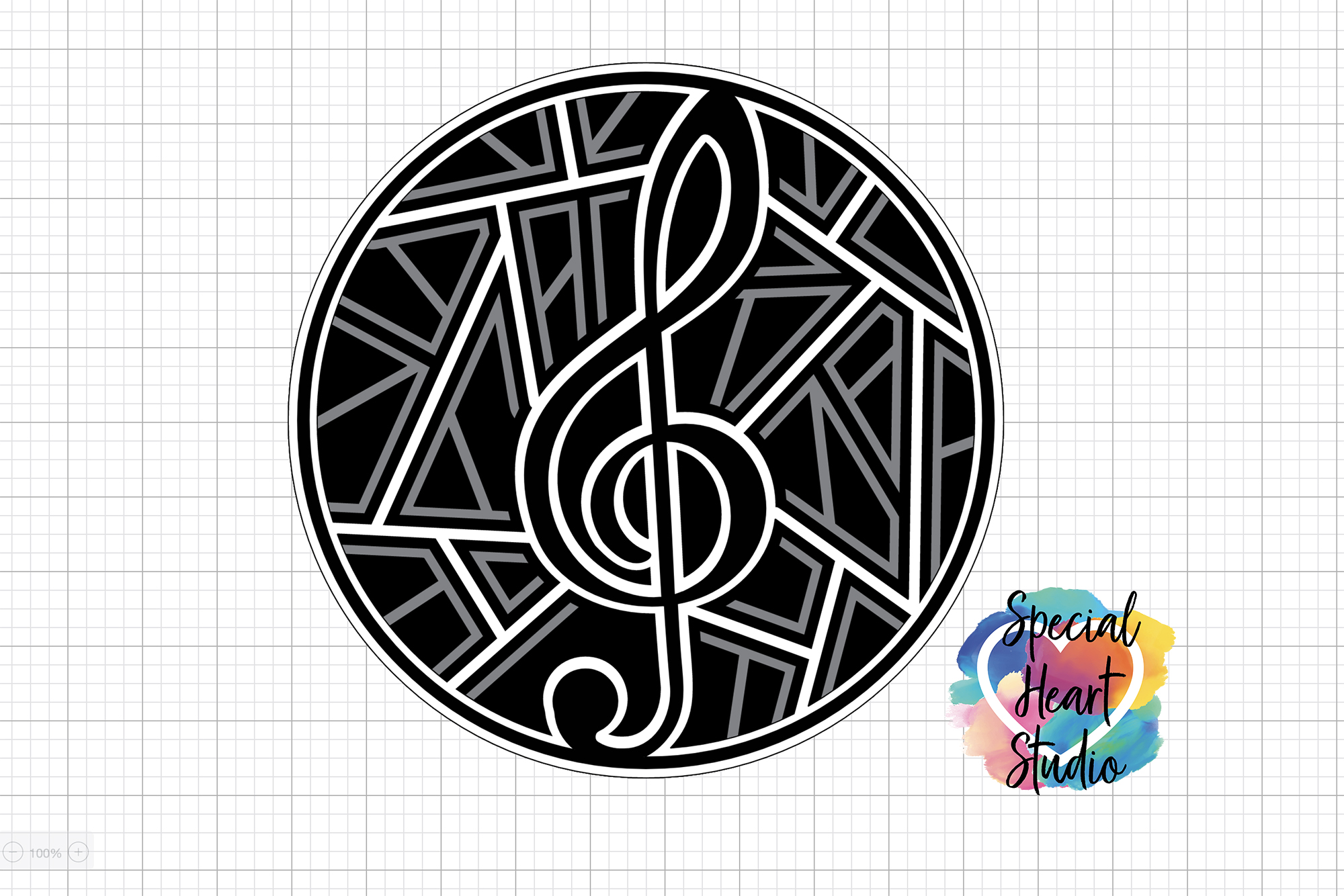 LAYERED TREBLE CLEF MANDALA - FREE CUT FILE - Special ...