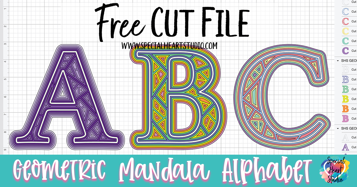 Free Layered Alphabet Mandala Svg Set Ideas - Layered SVG Cut File