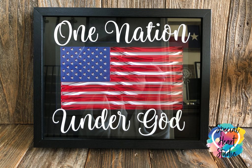 LAYERED AMERICAN FLAG - FREE CUT FILE - SPECIAL HEART STUDIO