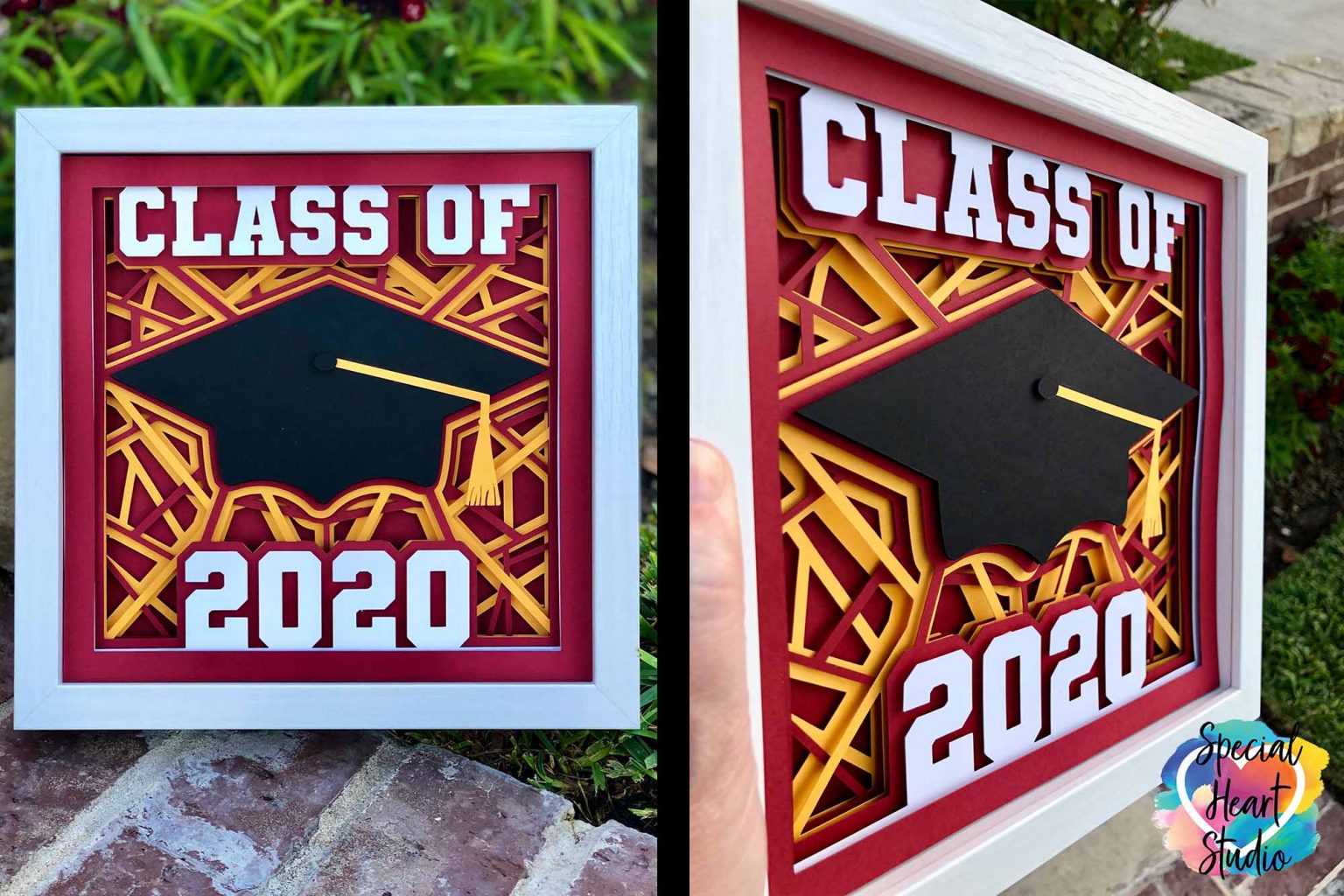 LAYERED GRADUATION SHADOW BOX FREE CUT FILE SPECIAL HEART STUDIO