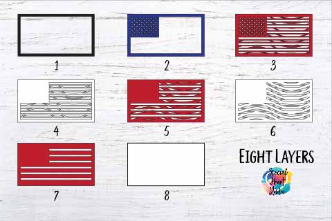 Download LAYERED AMERICAN FLAG - FREE CUT FILE - SPECIAL HEART STUDIO