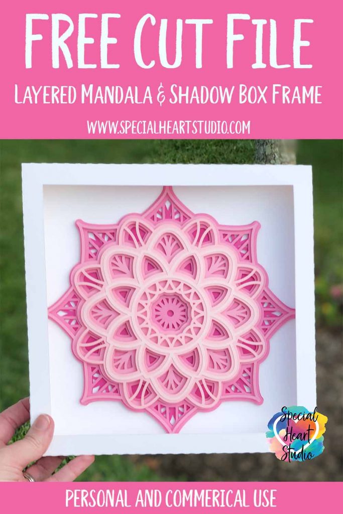 BOX FRAME FOR SHADOW BOX AND FREE LAYERED MANDALA CUT FILE