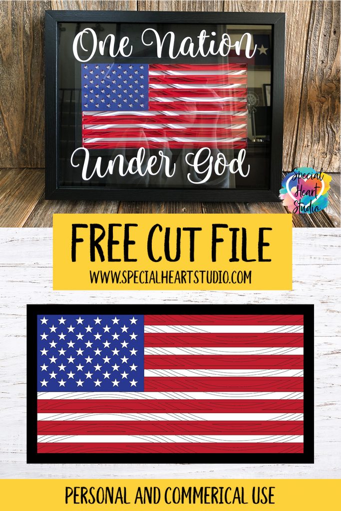 Download LAYERED AMERICAN FLAG - FREE CUT FILE - SPECIAL HEART STUDIO