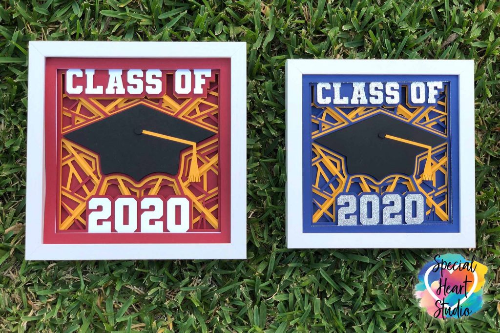 Download Layered Graduation Shadow Box Free Cut File Special Heart Studio SVG, PNG, EPS, DXF File