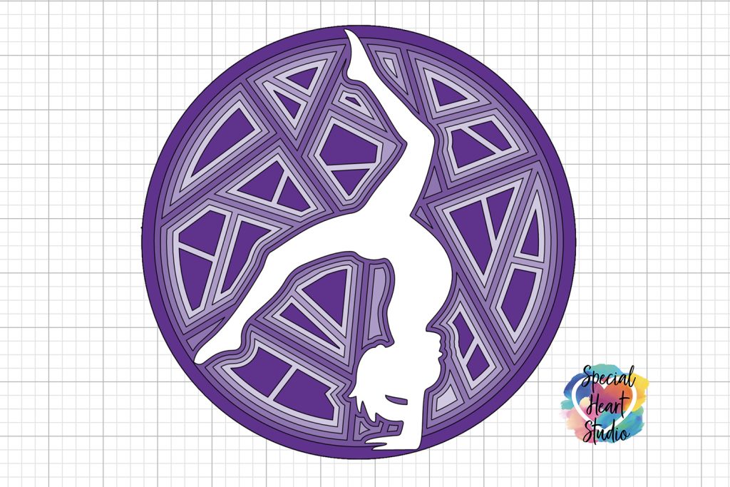 Layered Gymnastics Mandala Cut File Special Heart Studio