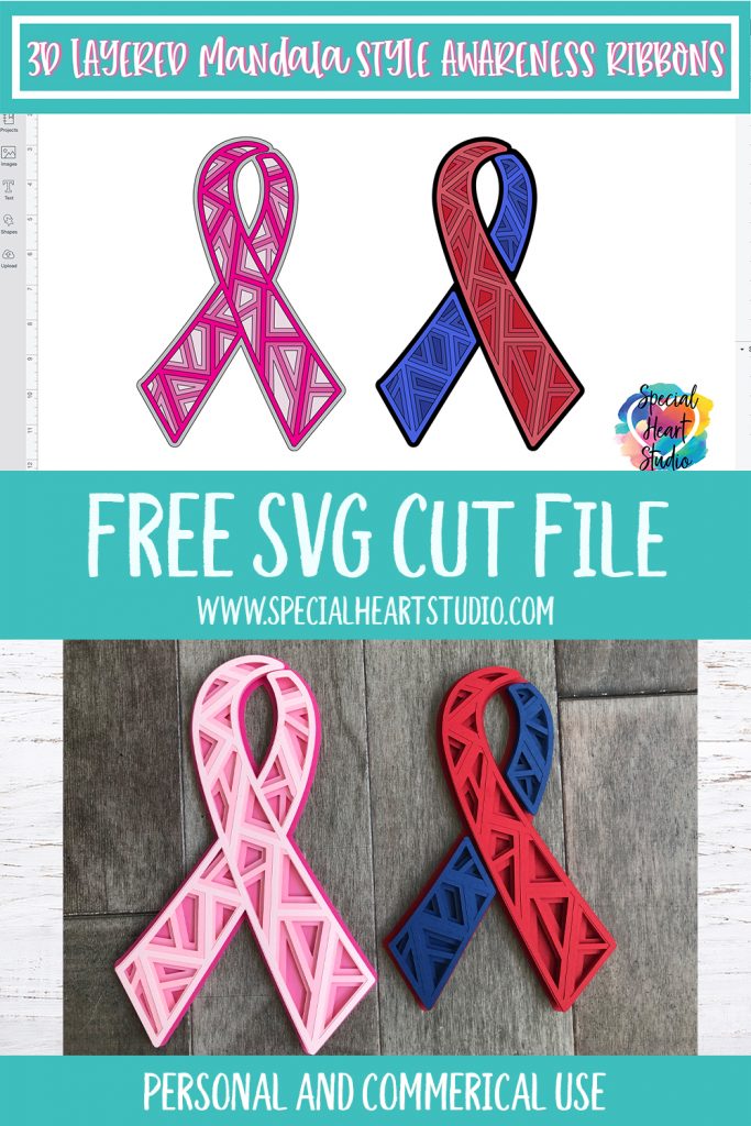 3D FIGHT CANCER AWARENESS Svg Cancer Shadow Box Svg Cricut