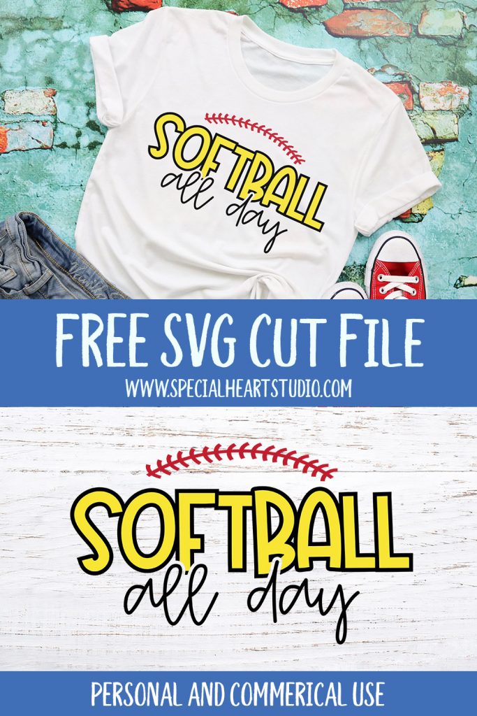Download Softball All Day Free Cut File Special Heart Studio PSD Mockup Templates