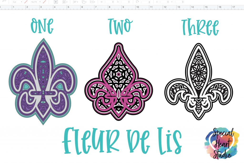 Swirly Fleur De Lis Svg