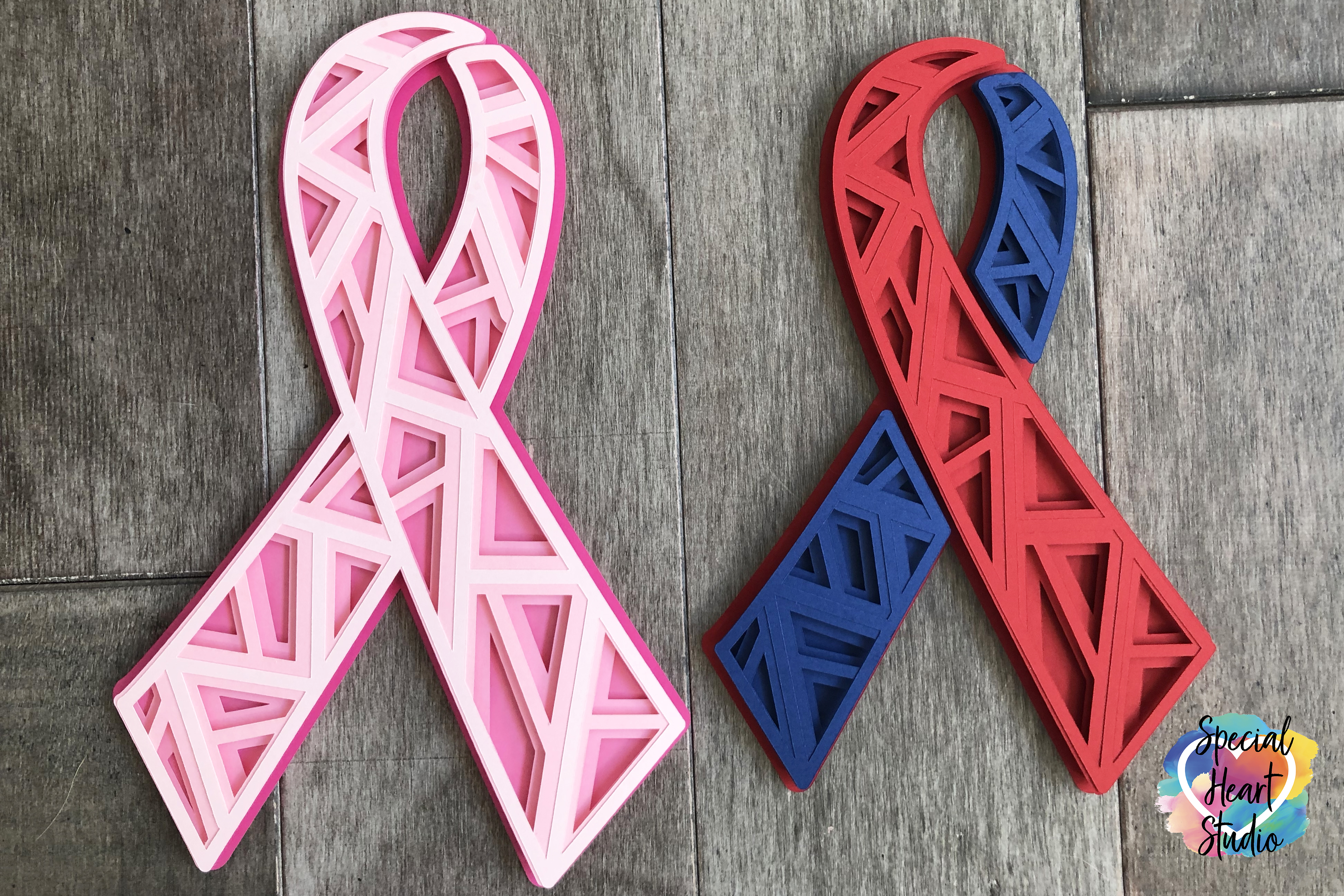 LAYERED AWARENESS RIBBON MANDALAS - SPECIAL HEART STUDIO