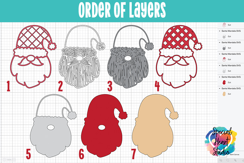 Free Free Layered Santa Svg 551 SVG PNG EPS DXF File