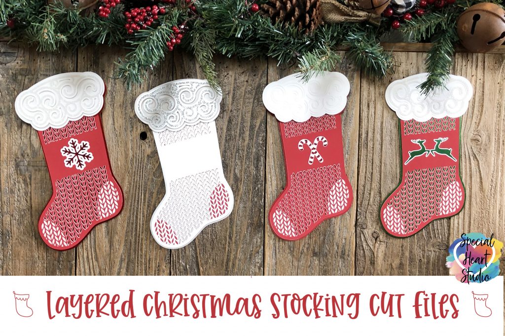 Download Layered Christmas Stockings Special Heart Studio