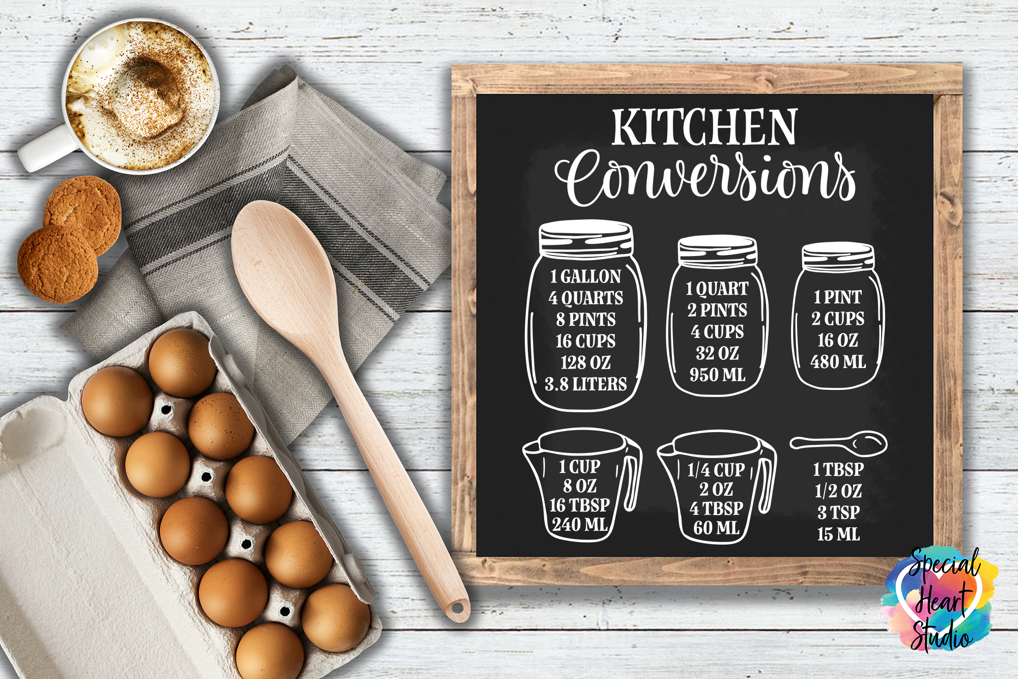 KITCHEN CONVERSION CHART FREE CUT FILE