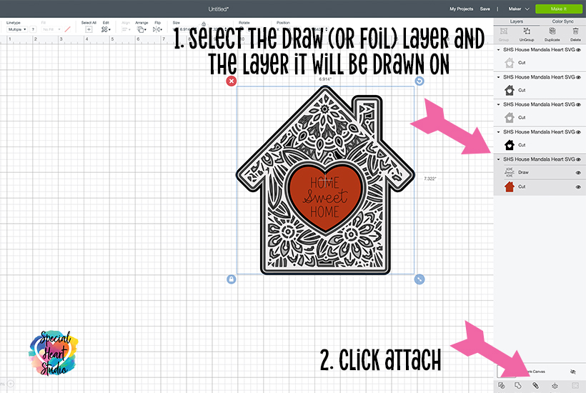 Layered House Floral Mandala Special Heart Studio