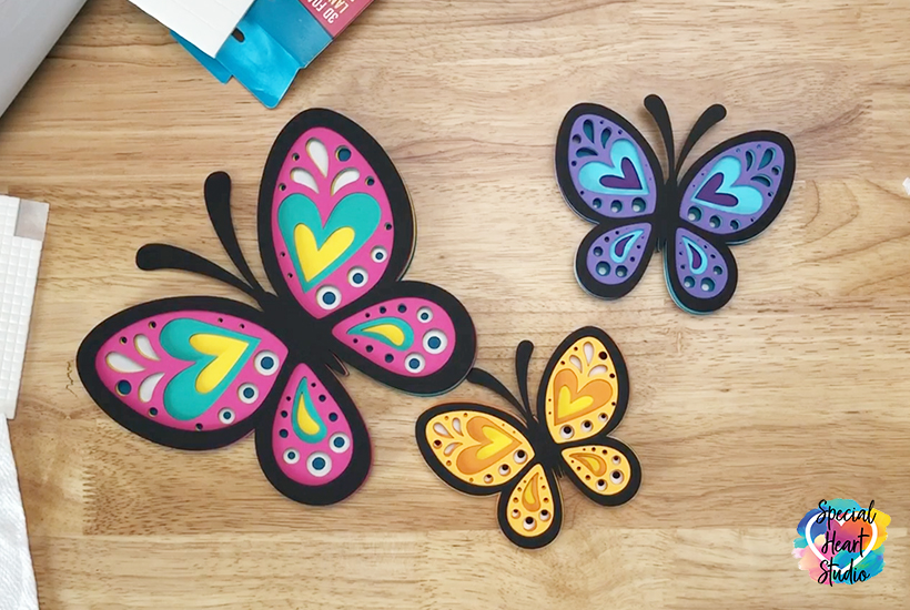 How To Make A Layered Butterfly With Cardstock Special Heart Studio