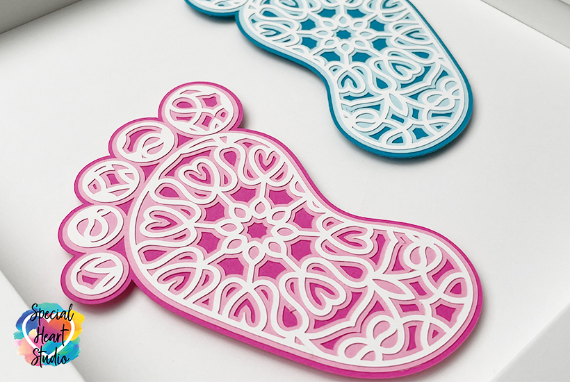 Download Layered Baby Feet Mandala Special Heart Studio