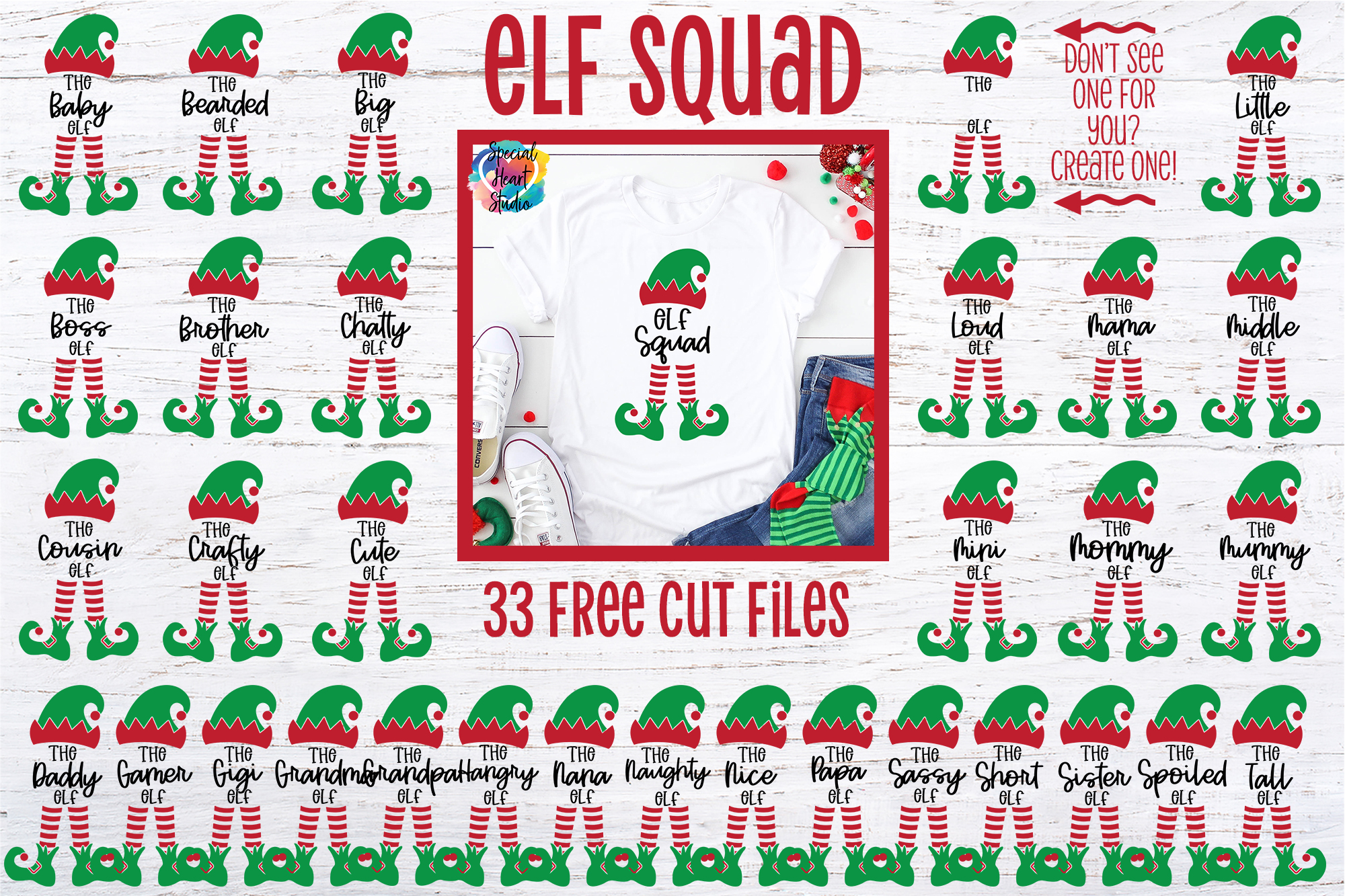 Download Free Elf Squad Cut Files Special Heart Studio