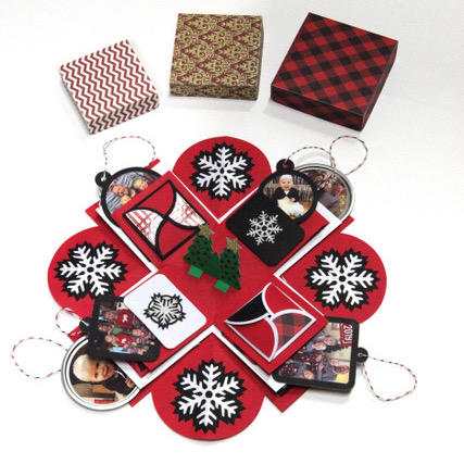Christmas Explosion Box with Photo frames
