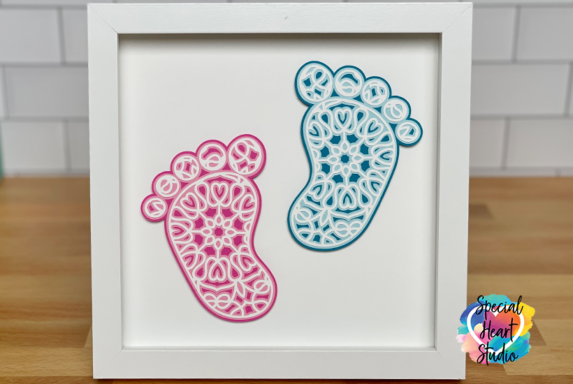 Layered Baby Feet Mandala Special Heart Studio