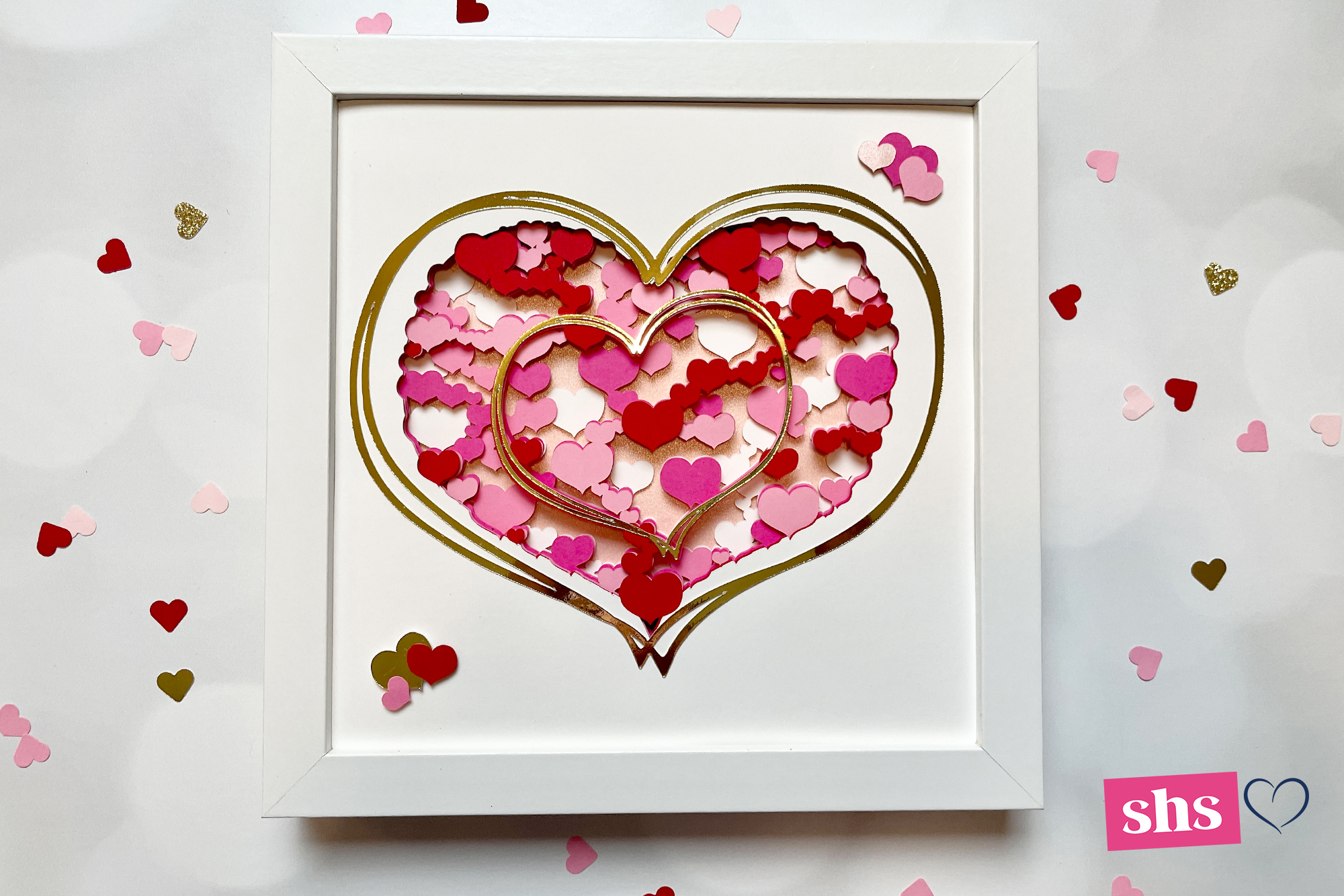 Layered Hearts Shadowbox – Free Cut File