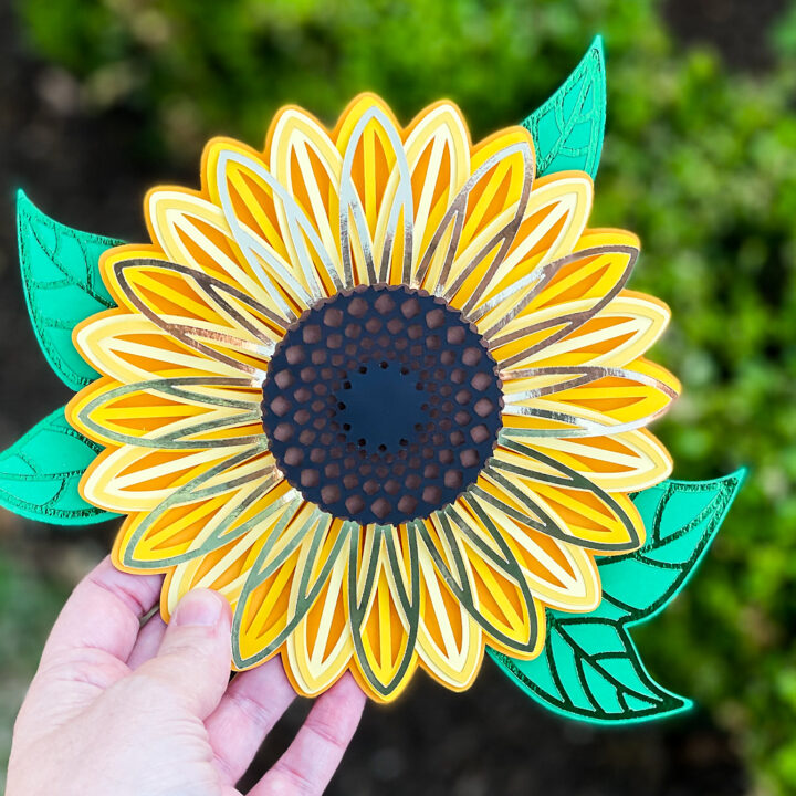 How to Make a 3D Layered Sunflower Mandala