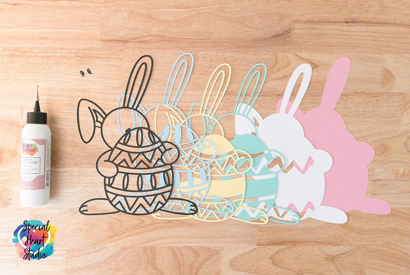 Download Free Layered Easter Bunny And Egg Cut File Special Heart Studio