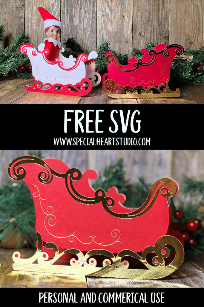 Download 3d Santa Sleigh How To Cut And Assemble Santa S Sleigh PSD Mockup Templates