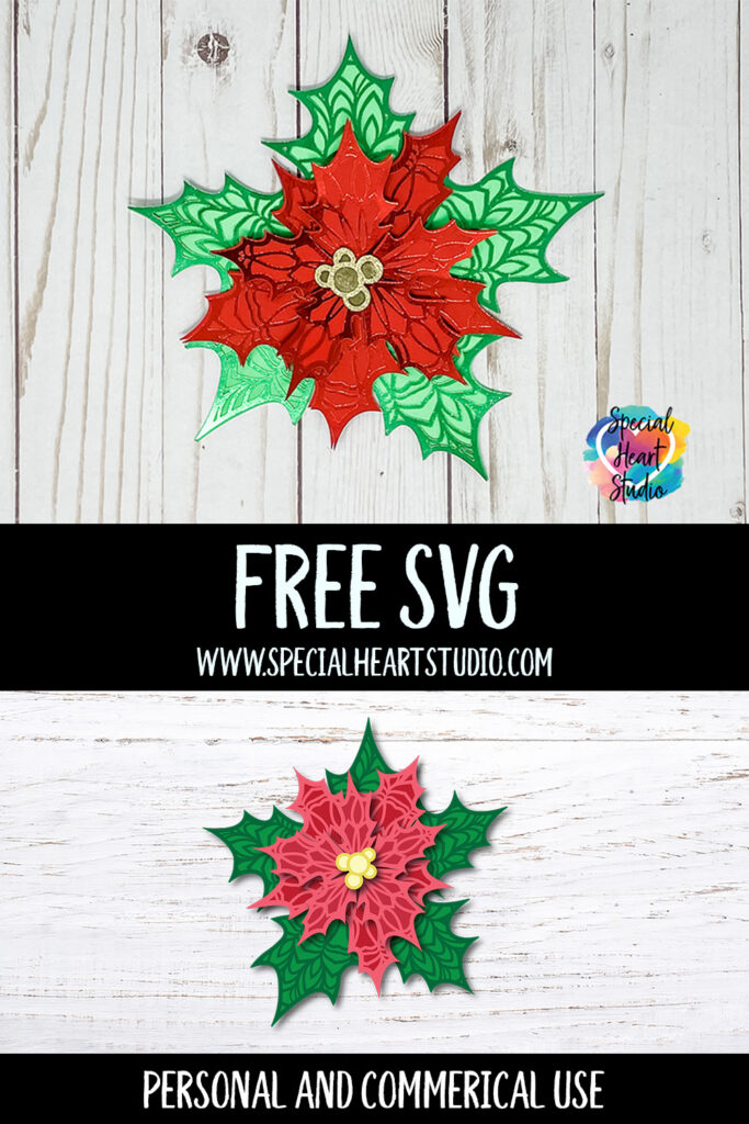 Download LAYERED MANDALA POINSETTIA CUT FILE - SPECIAL HEART STUDIO