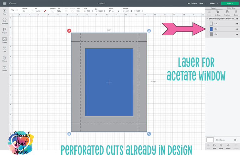 How To Make A Cardstock Shadow Box Frame Special Heart Studio