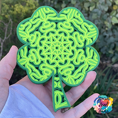 How To Make A Layered Shamrock Mandala With Print Then Cut Background Special Heart Studio Cut Files Crafts And Fun