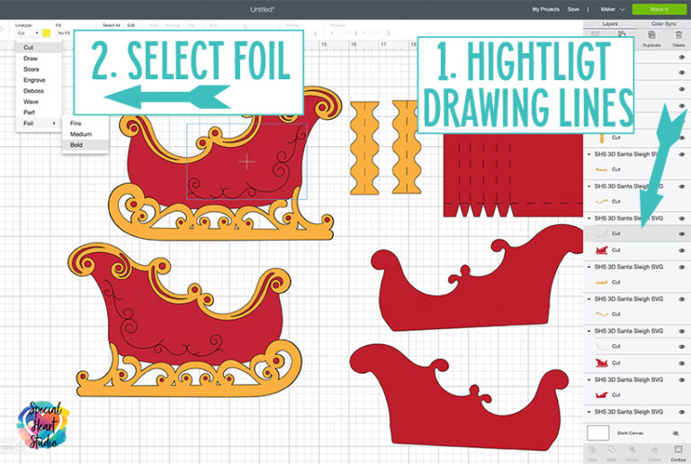 3D SANTA SLEIGH: HOW TO CUT AND ASSEMBLE SANTA'S SLEIGH